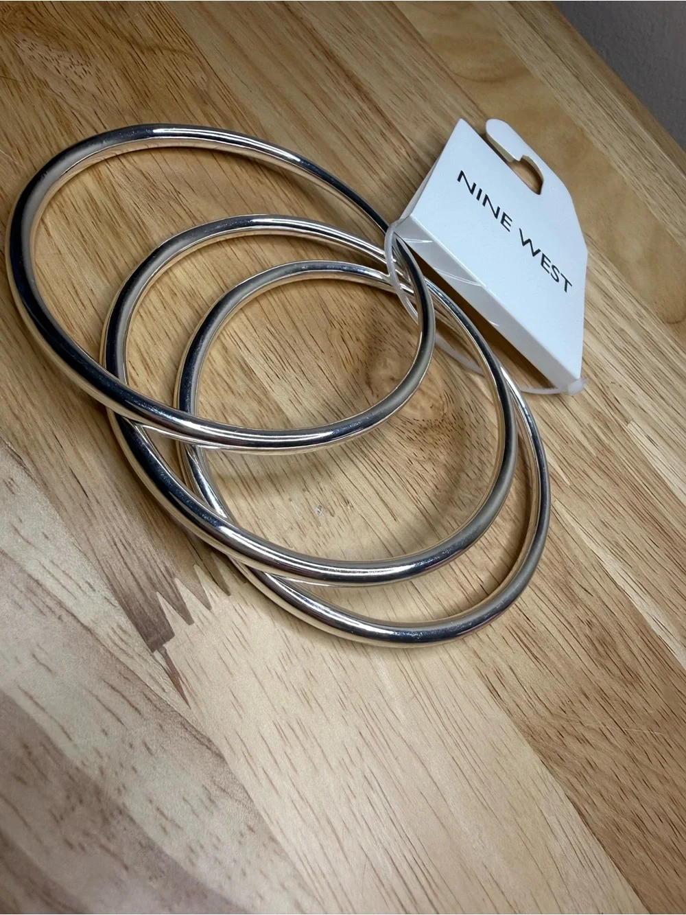Nine West Silver Tone Bangle Bracelets NWT $24